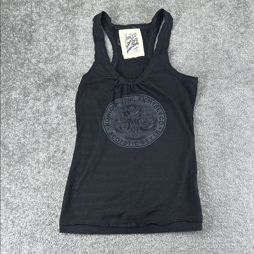 Soggo Tank Top Shirt Black Womens M Roses Kowloon Tonc Eichteev Co Ecotstic
